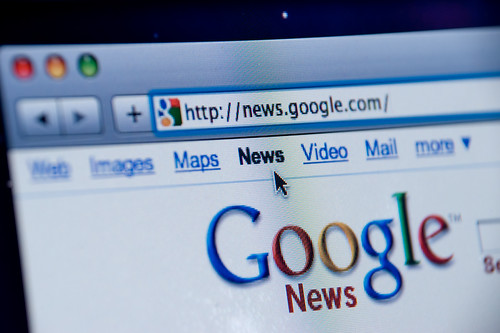 A close-up of a web browser showing a news homepage