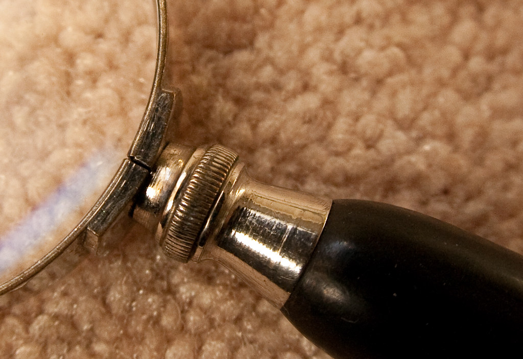 Close-up of a magnifying glass