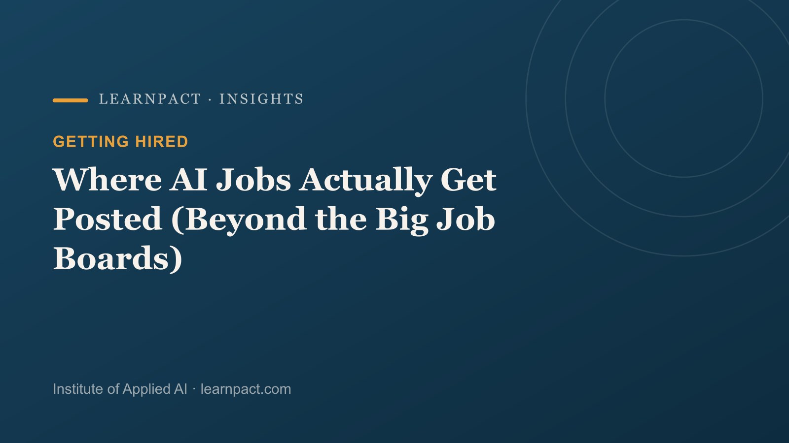 Where AI Jobs Actually Get Posted (Beyond the Big Job Boards)