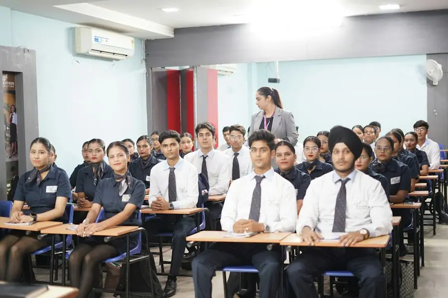 Learners attending a live lecture